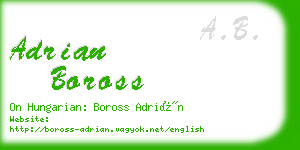 adrian boross business card